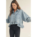 Gianna Denim Ruffled Top