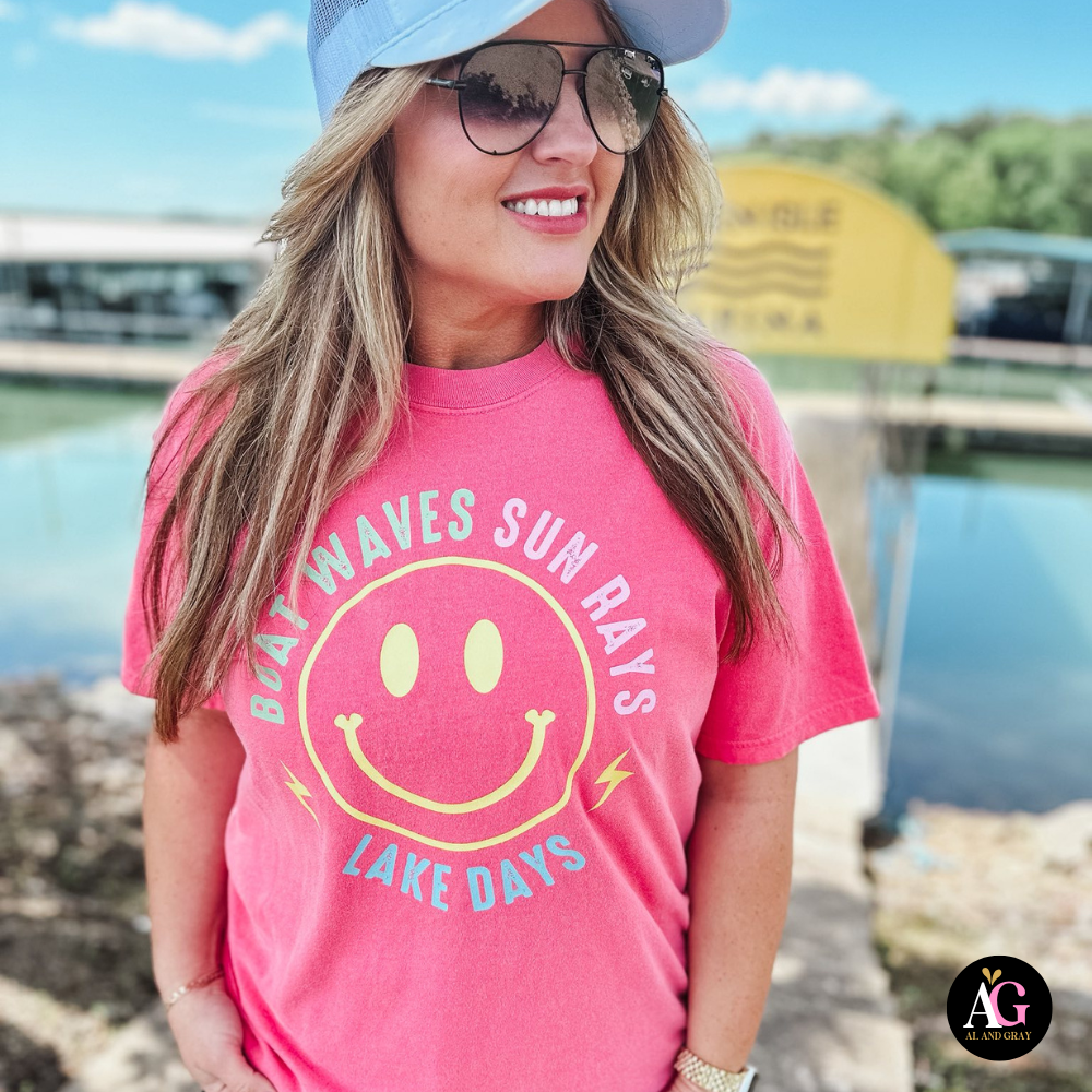 Boat Waves, Sun Rays, Lake Days T-Shirt