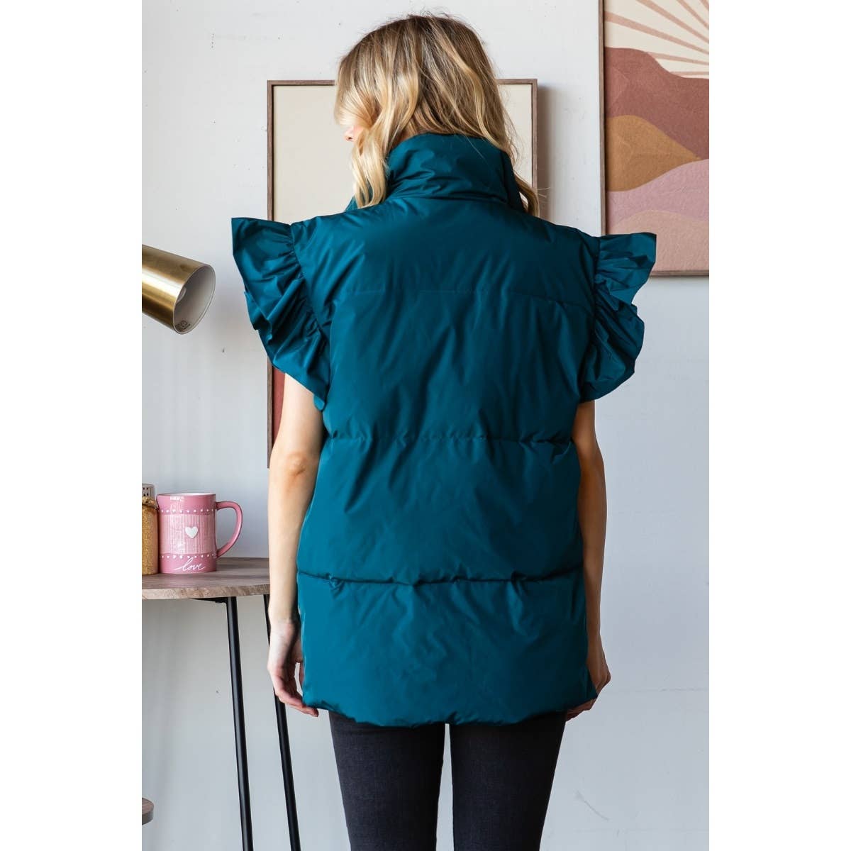 Mare Blu Ruffle Sleeve Vest