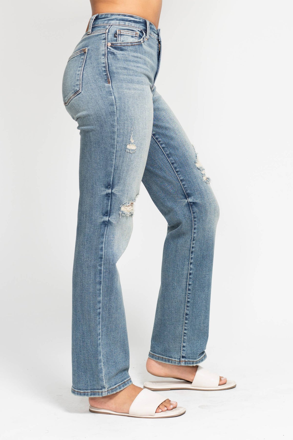 Judy Blue 502 High Waisted Straight Leg Dad Jean