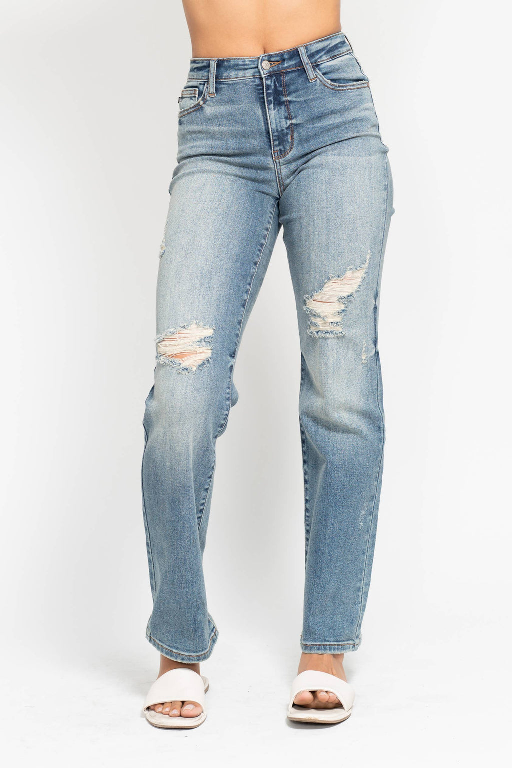 Judy Blue 502 High Waisted Straight Leg Dad Jean