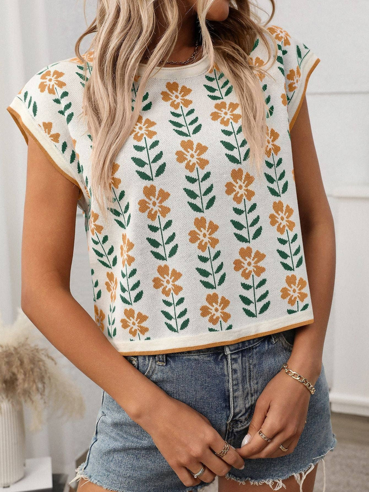 Giardina Vintage Sweater Tee - Ivory