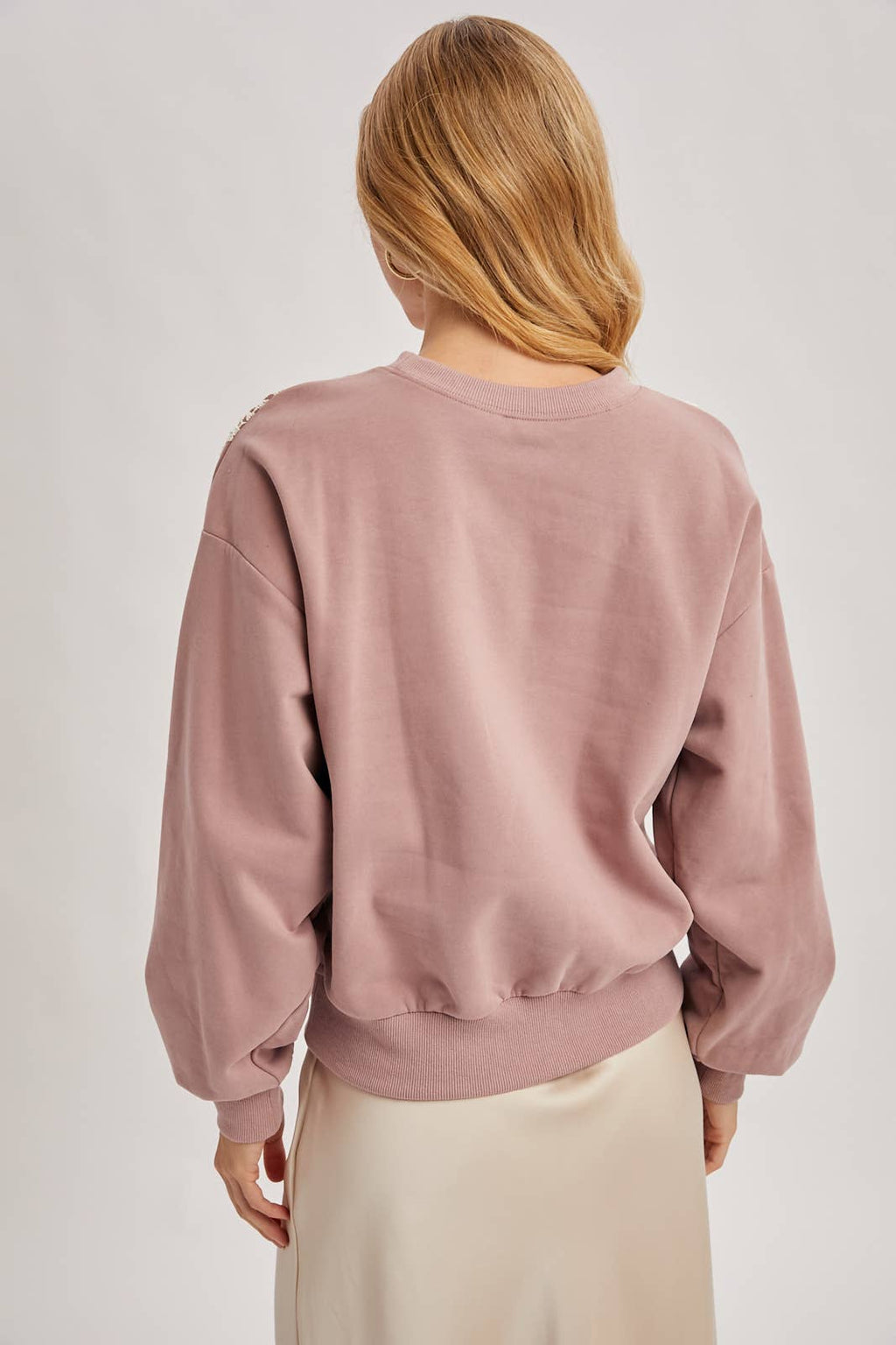 Amore in Rosa Crochet Sweatshirt
