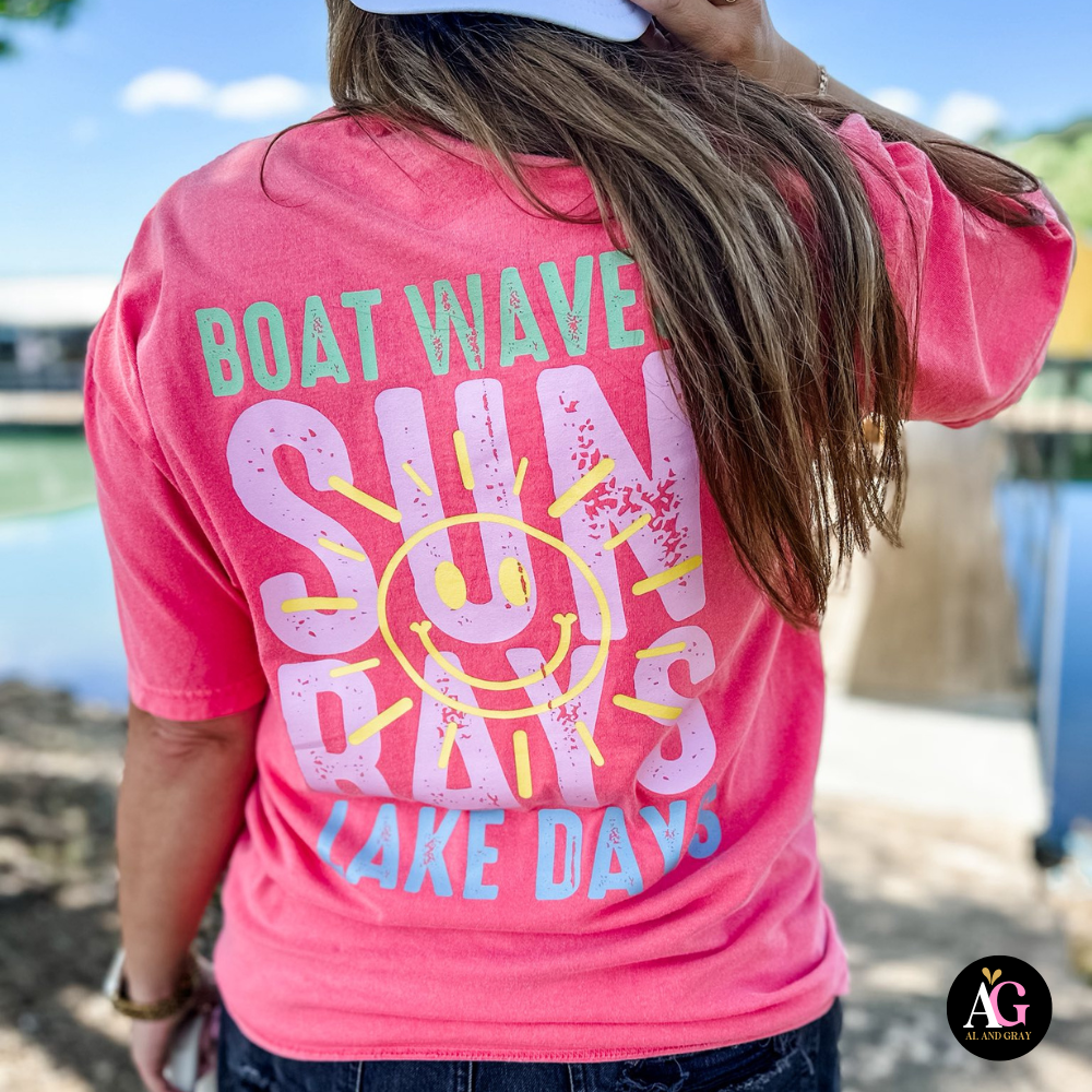Boat Waves, Sun Rays, Lake Days T-Shirt